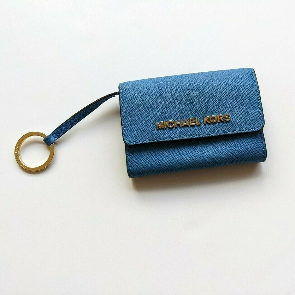 Michael Kors Blue Wallet Keychain